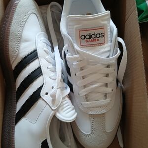 Adidas Samba White and Black Sneakers
